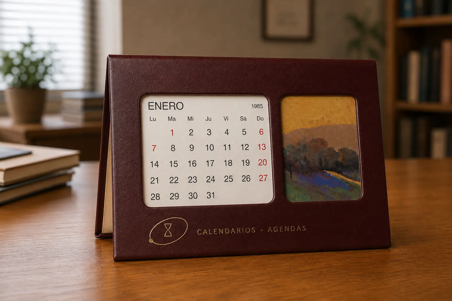 Calendario de escritorio de 1985